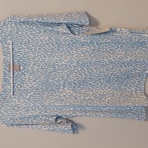 NWT Chico's Touch of Cool Brick Geometric Ballet Elbow Tee